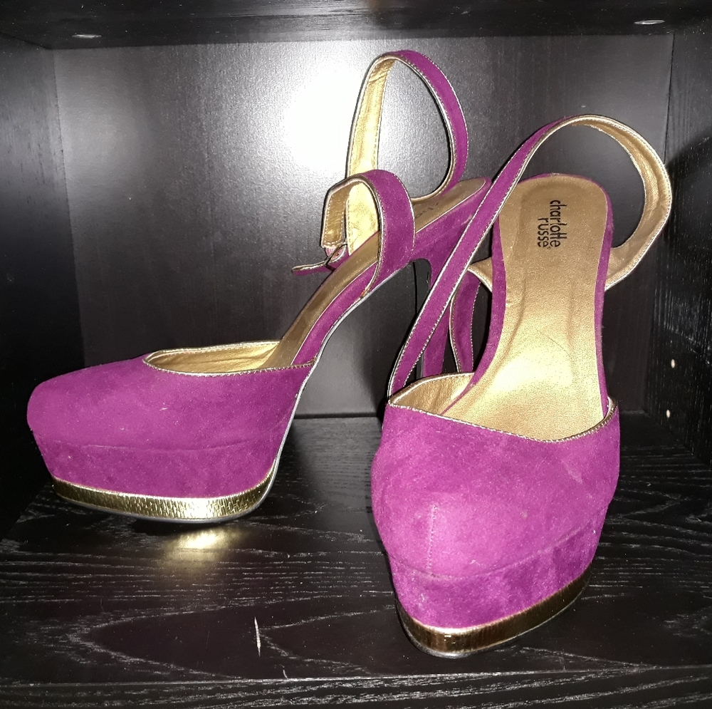 Size 10, Charlotte Russe Heels,Jewel Toned, Purple